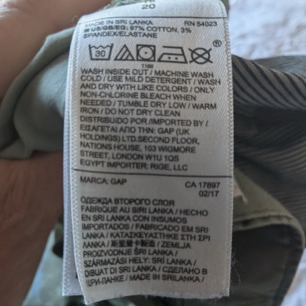 Hawaiian Print Womens Chinos GAP sz 16 - Picture 5 of 12